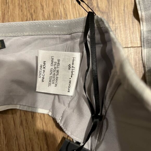 House of Harlow REVOLVE Gingham Tammy Waist Tie Halter Crop Top - Picture 4 of 7